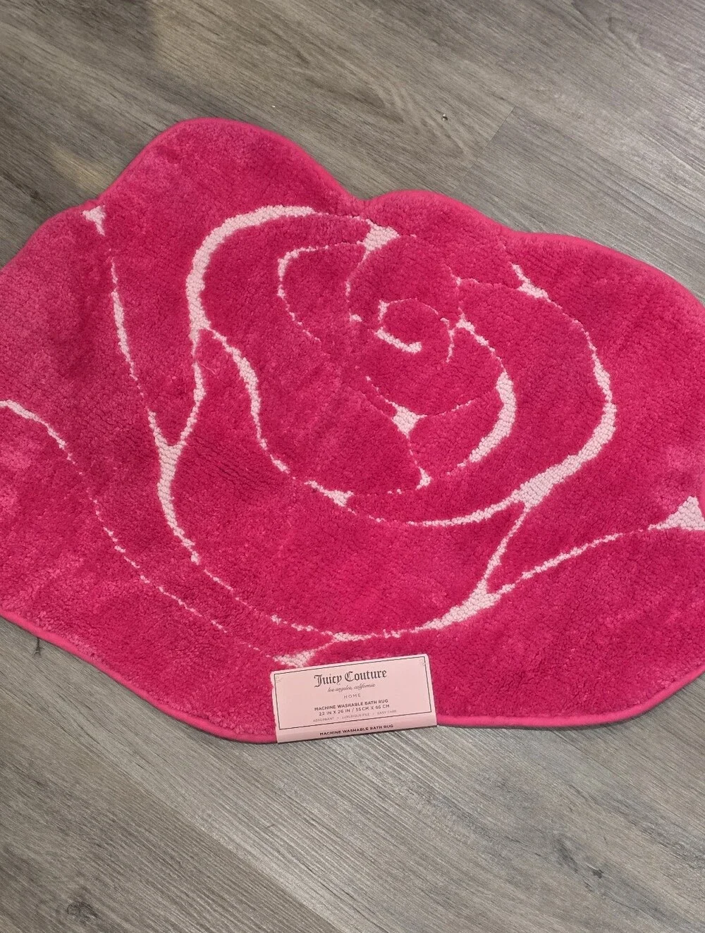 Juicy Couture Home Rose-Shaped Machine Washable Bath Rug